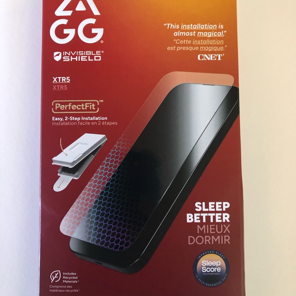 New screen protector
ZAGG InvisibleShield XTR5 blue light filter